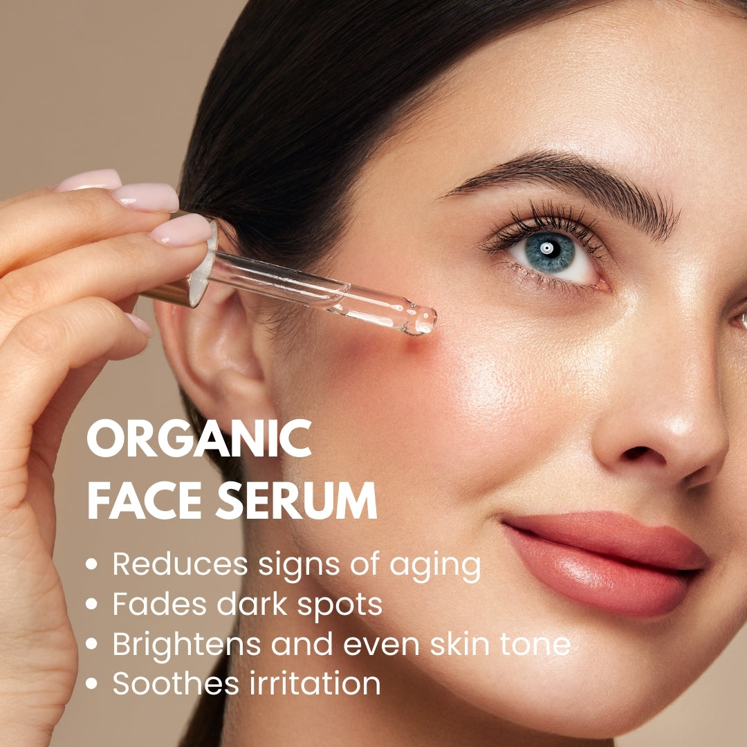 Organic Face Serum – Hydrating, Brightening & Anti-Blemish Formula (30ml)