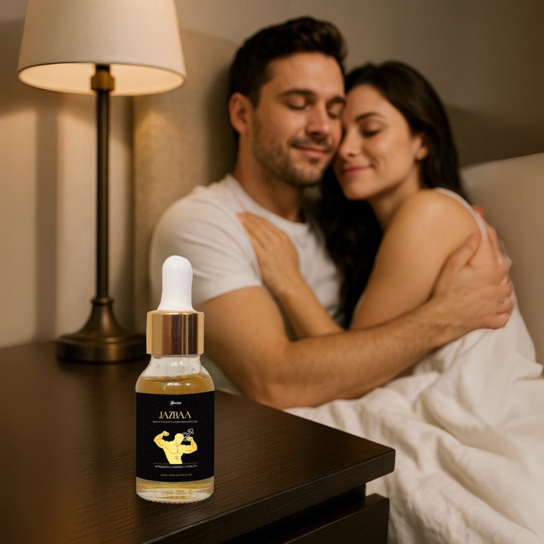 Jazbaa Men’s Vitality & Performance Oil – 100% Natural Herbal Formula (15ML)