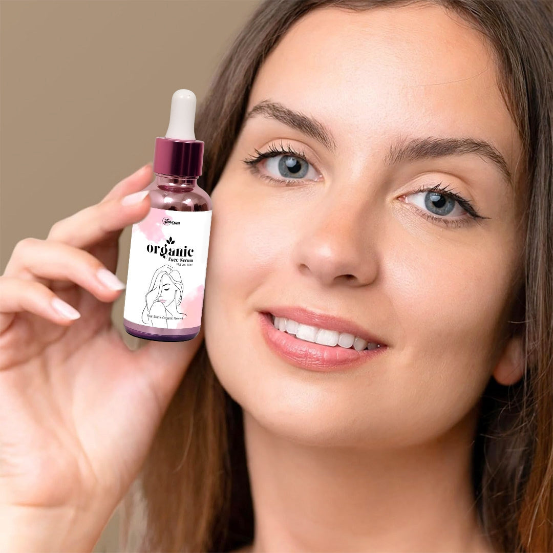 Organic Face Serum – Hydrating, Brightening & Anti-Blemish Formula (30ml)