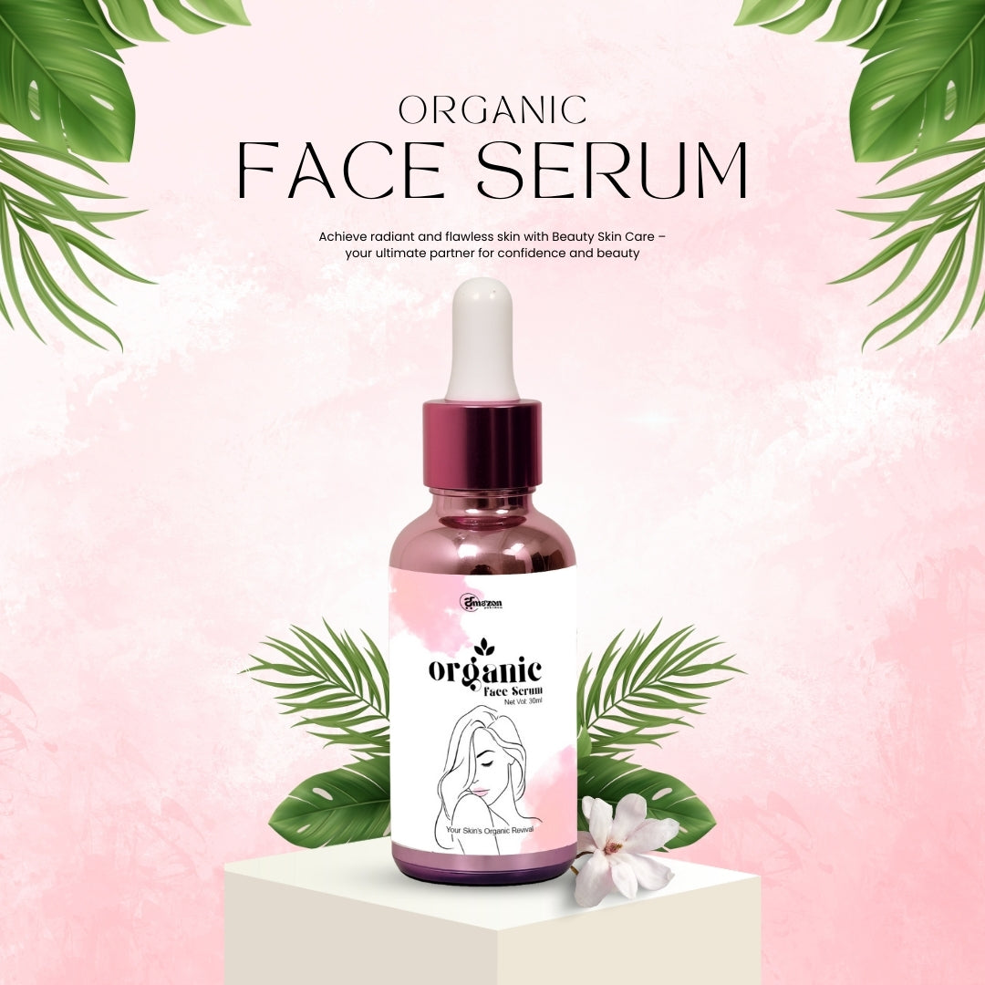 Organic Face Serum – Hydrating, Brightening & Anti-Blemish Formula (30ml)