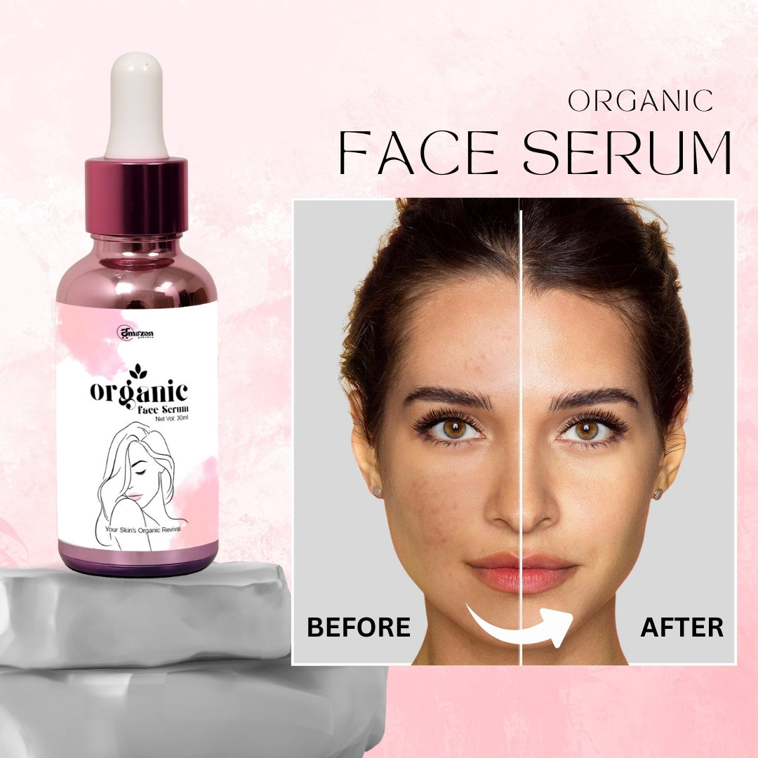 Organic Face Serum – Hydrating, Brightening & Anti-Blemish Formula (30ml)