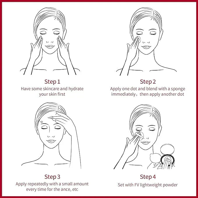 FV Liquid Foundation Makeup, Full Coverage Oil Control Flawless 12 Hour Long Lasting Concealer Matte Foundation